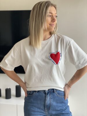 T-Shirt Kiss Blanc