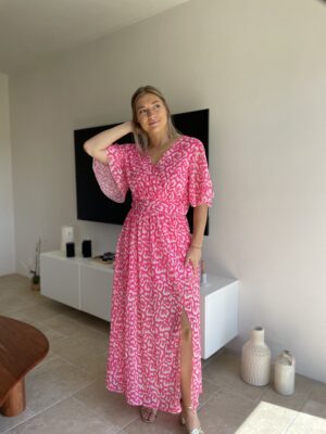 Robe Dolly Fuschia - Leopard
