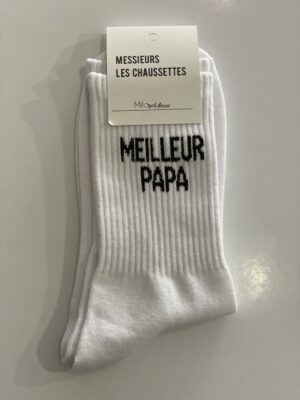 Chaussette Papa Blanche