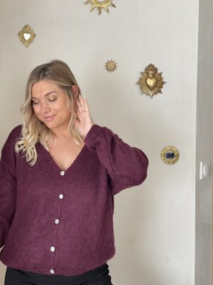 Gilet Roma Aubergine